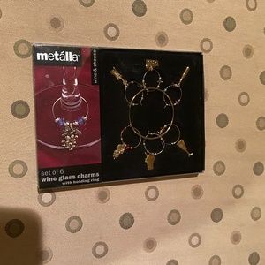 Metalla Wine Glass Stemware Charms, New